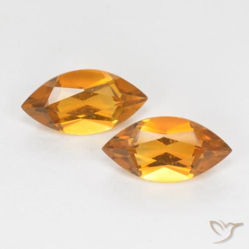 1.01ctw Naturel Orange moyen Citrine, Marquise, VS