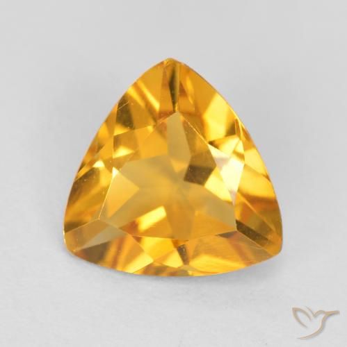 Citrine Or orange foncé naturelle Trillion, 0.87 ct, VS