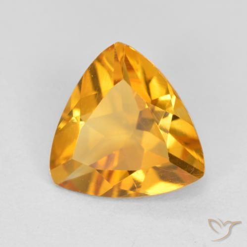 Citrine Or orange foncé naturelle Trillion, 0.87 ct, VS