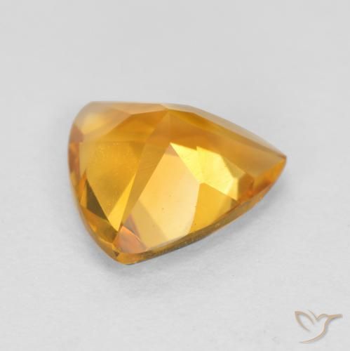 Citrine Or orange foncé naturelle Trillion, 0.87 ct, VS