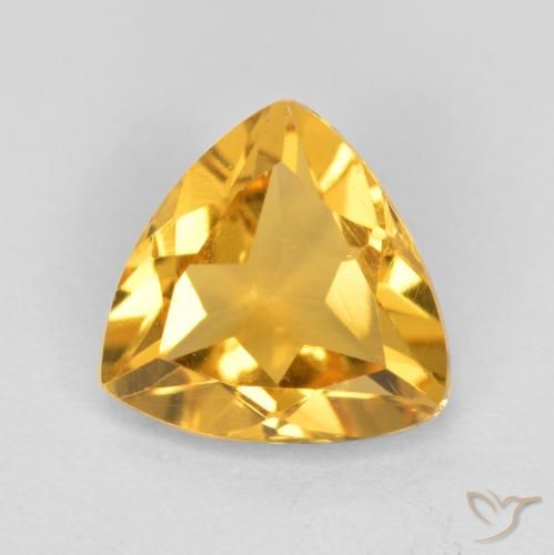 Citrine Doré moyen naturelle Trillion, 0.95 ct, VS