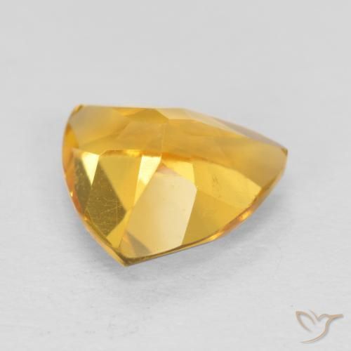 Citrine Doré moyen naturelle Trillion, 0.95 ct, VS