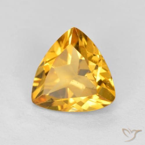 Citrine Doré moyen-foncé naturelle Trillion, 0.95 ct, VS