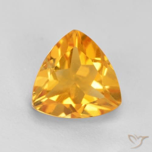 1.07ct Naturel Orange moyen Citrine, Trillion, VS