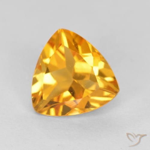 Citrine Orange moyen naturelle Trillion, 1.07 ct, VS