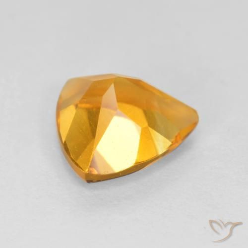 Citrine Orange moyen naturelle Trillion, 1.07 ct, VS