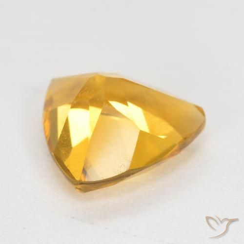 Citrine Doré foncé naturelle Trillion, 0.92 ct, VS