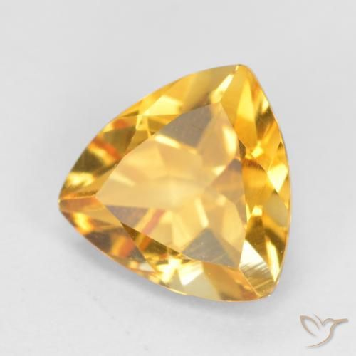 Citrine Orange Doré naturelle Trillion, 0.98 ct, VS