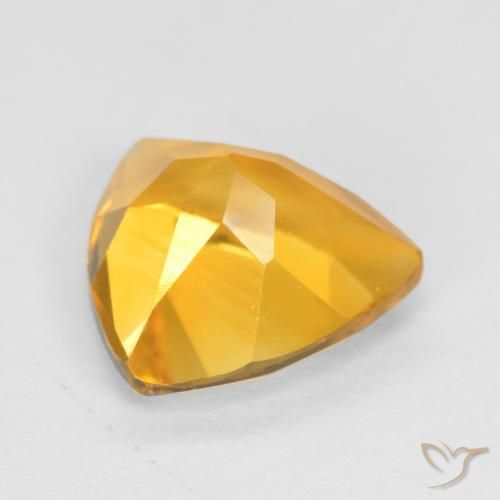 Citrine Orange Doré naturelle Trillion, 0.98 ct, VS