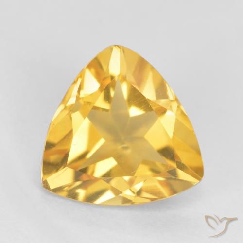 Citrine Doré vif naturelle Trillion, 0.90 ct, VS