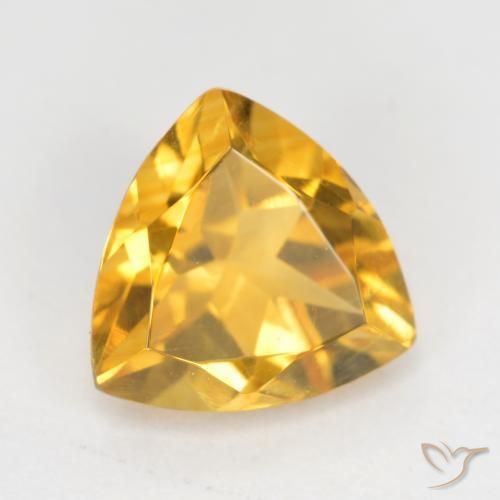 Citrine Doré vif naturelle Trillion, 0.93 ct, VS