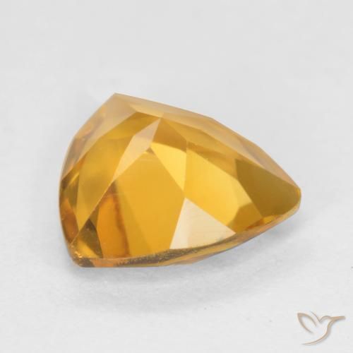 Citrine Orange doré profond naturelle Trillion, 0.92 ct, VS