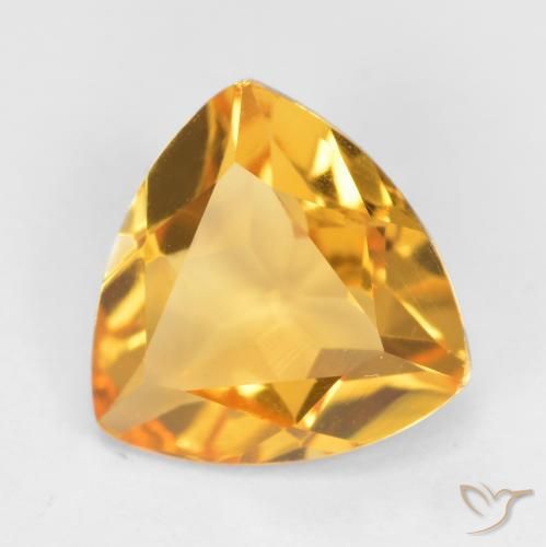 Citrine Doré vif naturelle Trillion, 1.01 ct, VS