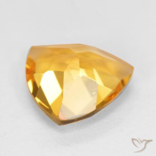 Citrine Doré vif naturelle Trillion, 1.01 ct, VS