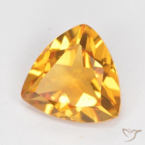 Citrine Doré moyen naturelle Trillion, 1.02 ct, VS