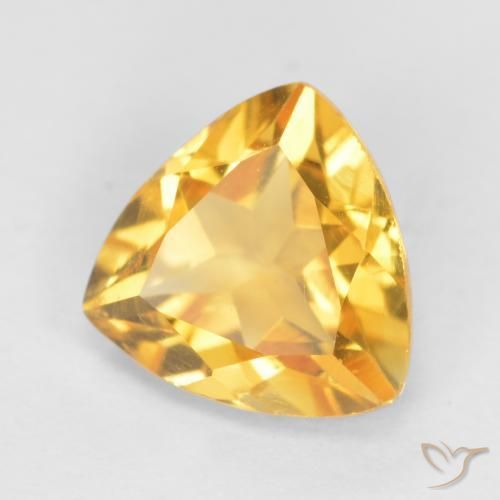Citrine Doré vif naturelle Trillion, 1.07 ct, VS