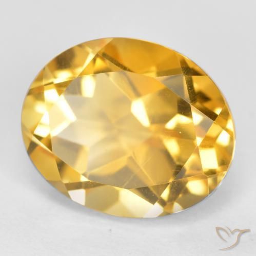 Citrine Or moyen naturelle ovale, 3.71 ct, VS