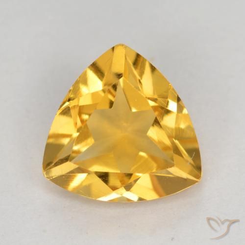 Citrine Or moyen naturelle Trillion, 0.94 ct, VVS-VS