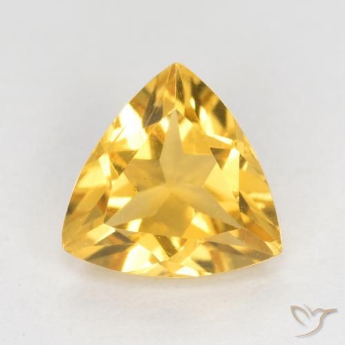 Citrine Doré vif naturelle Trillion, 0.94 ct, VS