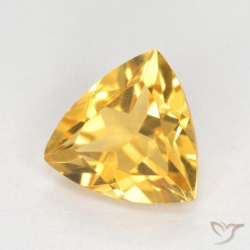 Citrine Doré vif naturelle Trillion, 0.94 ct, VS