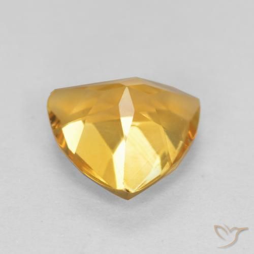 Citrine Orange Doré naturelle Trillion, 0.92 ct, VVS-VS