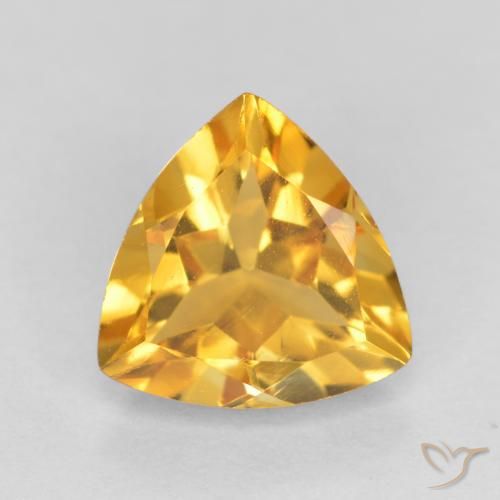 0.97ct Naturel Orange doré profond Citrine, Trillion, VVS-VS