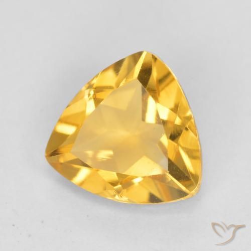 Citrine Doré vif naturelle Trillion, 0.96 ct, VVS-VS