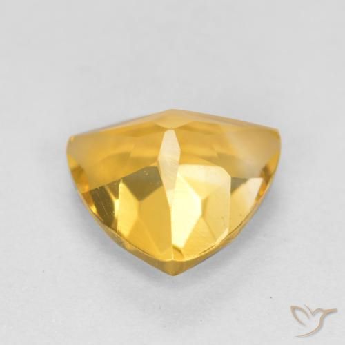 Citrine Doré vif naturelle Trillion, 0.96 ct, VVS-VS