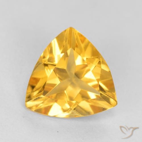 Citrine Or moyen naturelle Trillion, 0.97 ct, VVS-VS