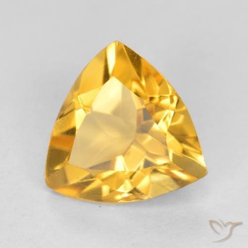Citrine Or moyen naturelle Trillion, 0.97 ct, VVS-VS