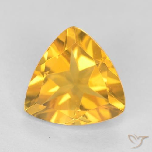 1.02ct Naturel Doré vif Citrine, Trillion, VVS-VS
