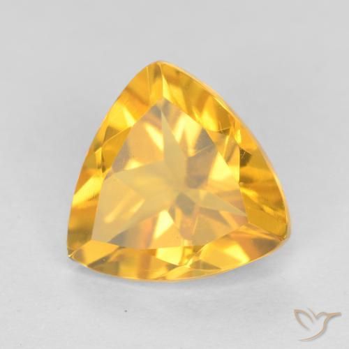 Citrine Doré vif naturelle Trillion, 1.02 ct, VVS-VS