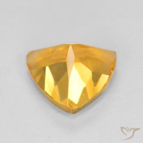 Citrine Doré vif naturelle Trillion, 1.02 ct, VVS-VS