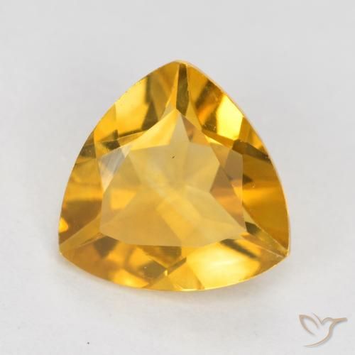 Citrine Orange-or naturelle Trillion, 0.92 ct, VVS-VS