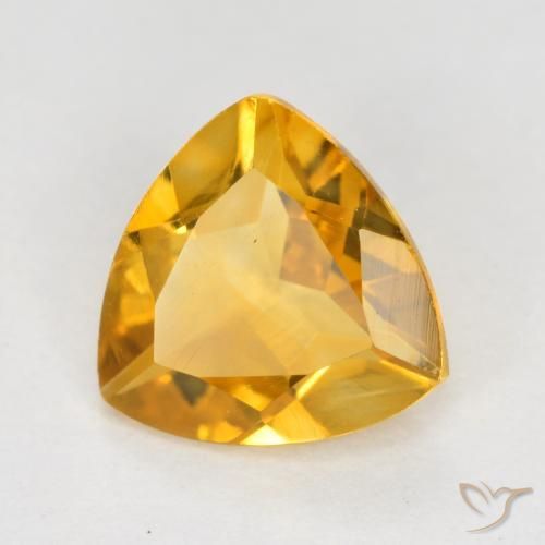 Citrine Orange-or naturelle Trillion, 0.92 ct, VVS-VS