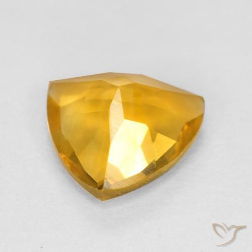 Citrine Orange-or naturelle Trillion, 0.92 ct, VVS-VS