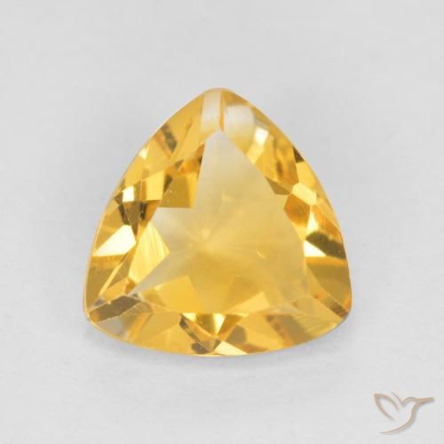 0.86ct Naturel Doré moyen-foncé Citrine, Trillion, VVS-VS