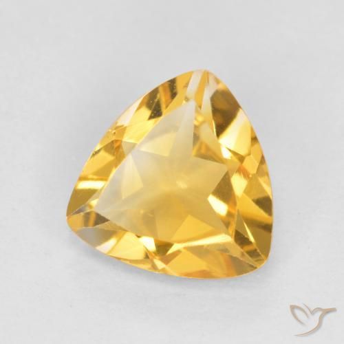 Citrine Doré moyen-foncé naturelle Trillion, 0.86 ct, VVS-VS