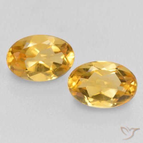 0.83ctw Naturel Doré moyen Citrine, ovale, VVS-VS