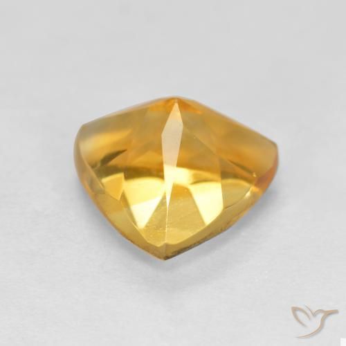 Citrine Orange-or moyen-léger naturelle Trillion, 1.10 ct, VVS-VS