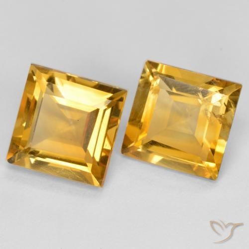 Shop natural 2.85ct Orange doré profond Citrine gems, Carré, from Brésil at GemSelect. In stock, global shipping!