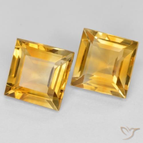 Shop natural 3.11ct Orange doré profond Citrine gems, Carré, from Brésil at GemSelect. In stock, global shipping!