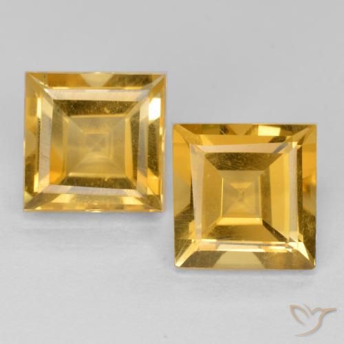 Shop natural 3.35ct Orange doré profond Citrine gems, Carré, from Brésil at GemSelect. In stock, global shipping!