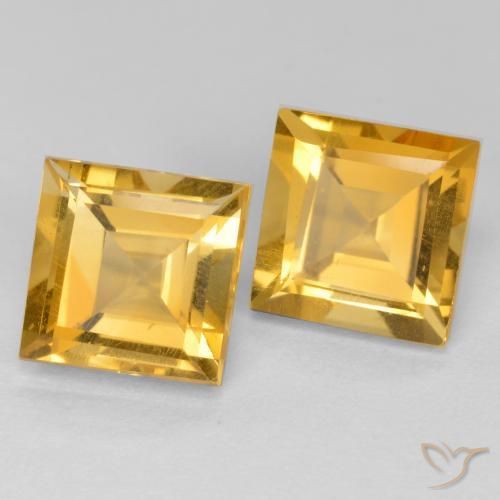 Shop natural 3.35ct Orange doré profond Citrine gems, Carré, from Brésil at GemSelect. In stock, global shipping!