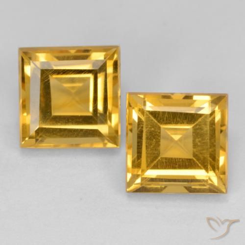Shop natural 3.79ct Doré moyen-foncé Citrine gems, Carré, from Brésil at GemSelect. In stock, global shipping!