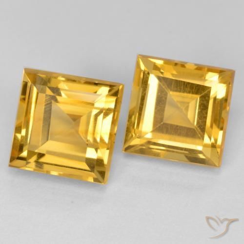 Shop natural 3.79ct Doré moyen-foncé Citrine gems, Carré, from Brésil at GemSelect. In stock, global shipping!