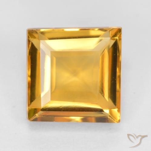 Citrine Doré naturelle Carré, 2.00 ct, VVS-VS