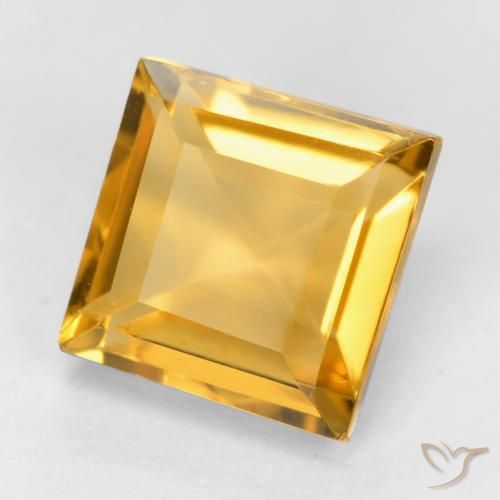 Citrine Doré naturelle Carré, 2.00 ct, VVS-VS