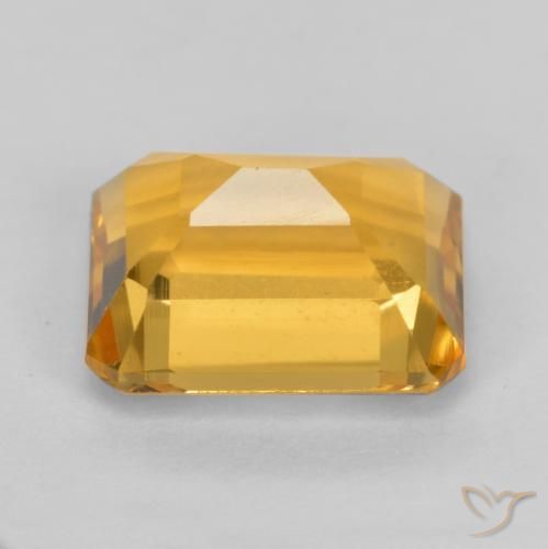 Citrine Or-orange moyen naturelle Octogone / coupe Émeraude, 1.66 ct, VS