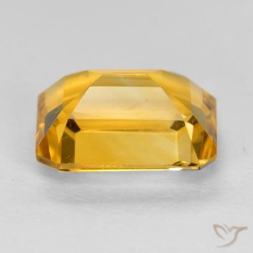 Citrine Or-orange moyen naturelle Octogone / coupe Émeraude, 1.55 ct, VS